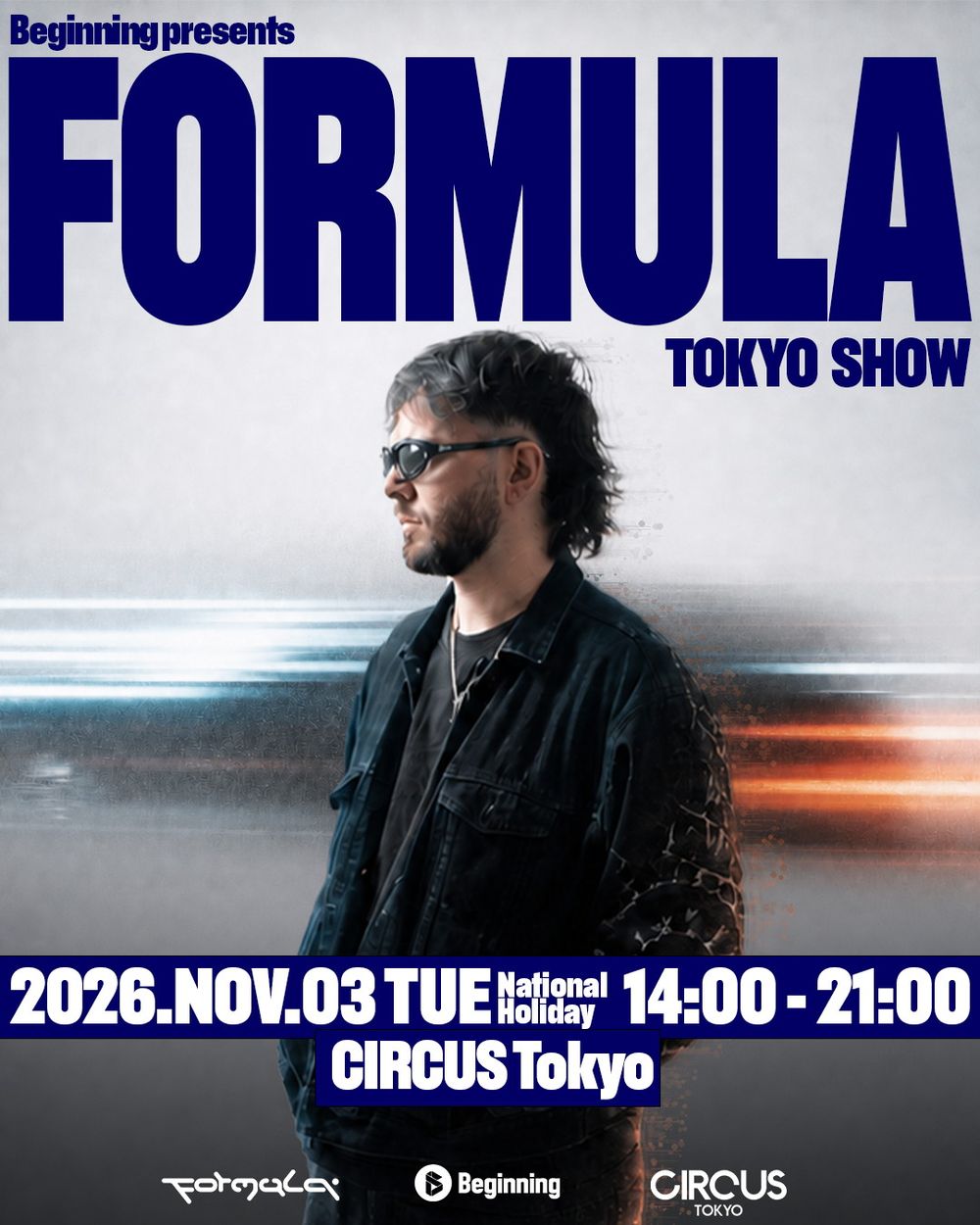 Flyer for (DnB) Formula Tokyo show by Beginning