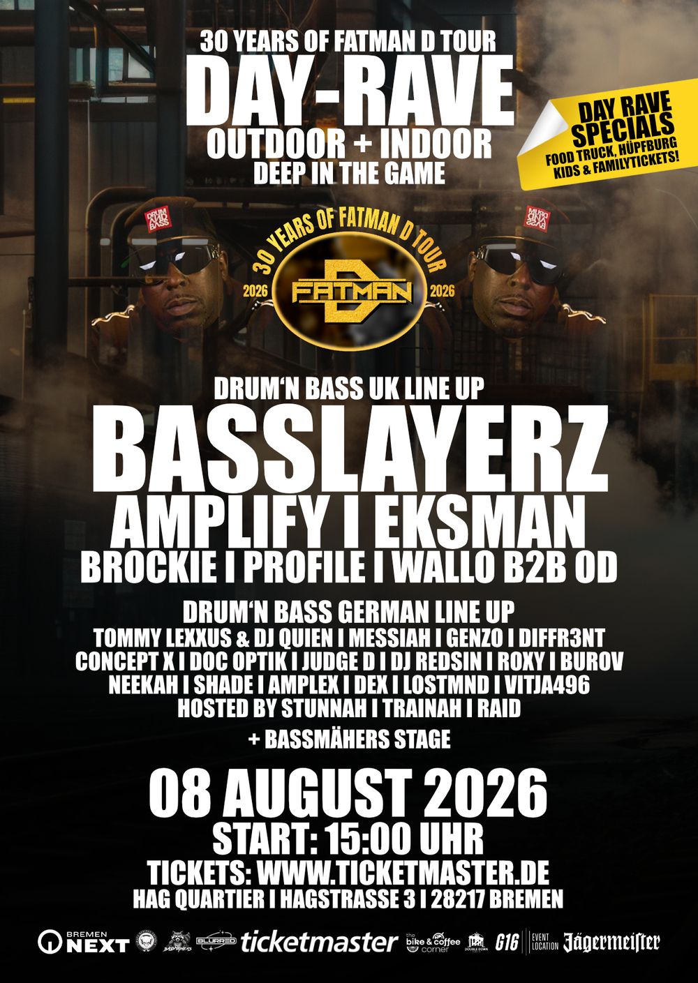 Flyer for Fatman D. 30 YEARS DEEP IN THE GAME
