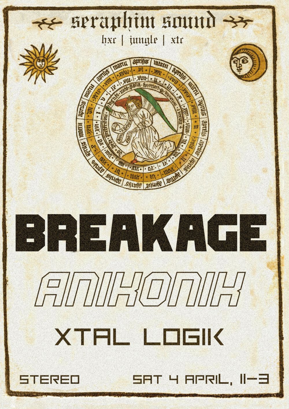 Flyer for Seraphim Sound: Breakage / Anikonik