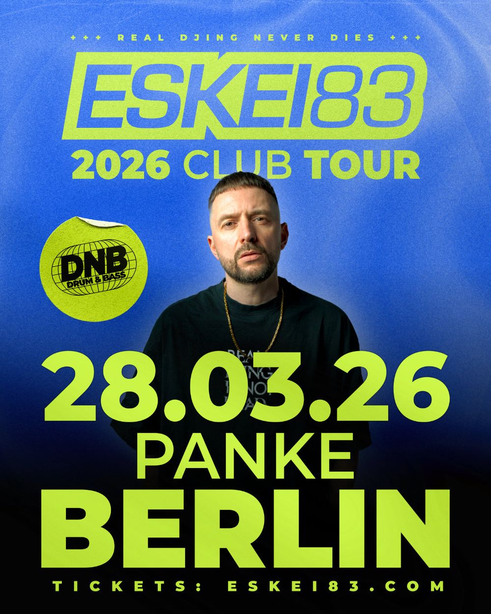 Flyer for ESKEI83 2026 Club Tour – Panke