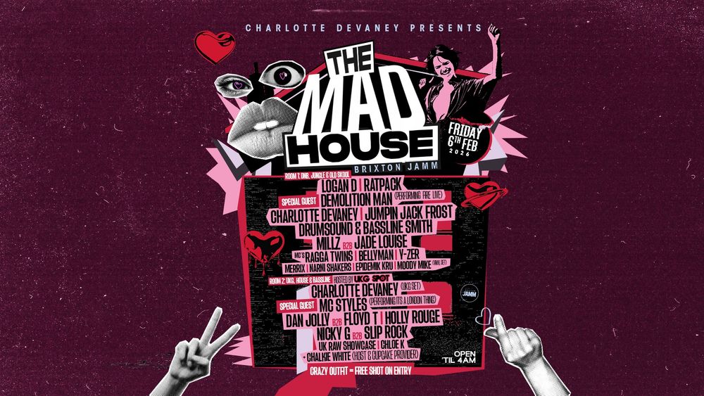 Flyer for Charlotte Devaney presents: The Mad House