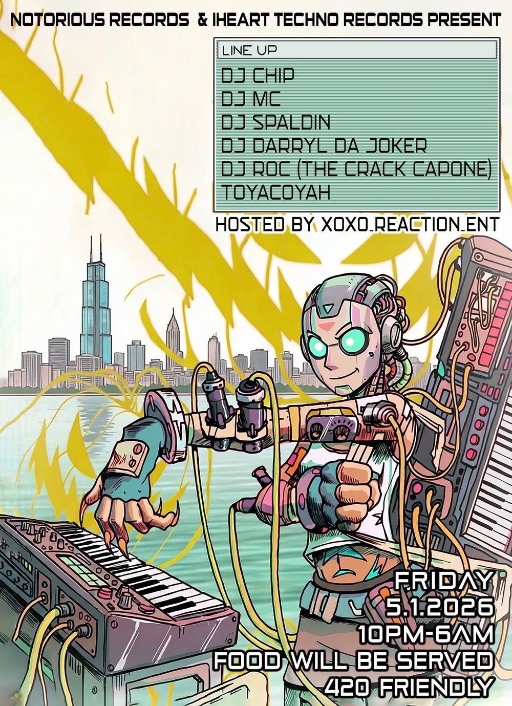 Flyer for Notorious Records X IHeartTechno Records
