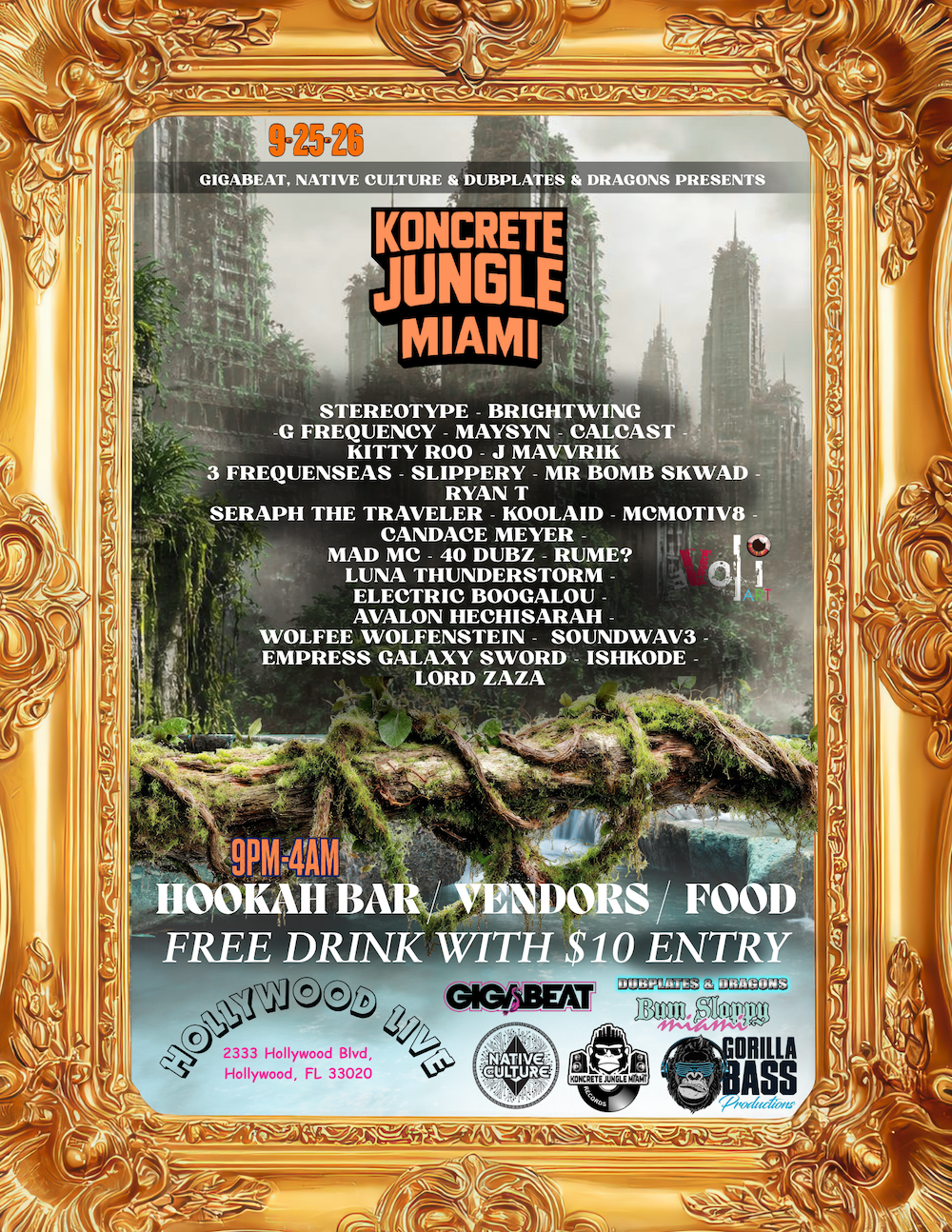 Flyer for Koncrete Jungle Miami