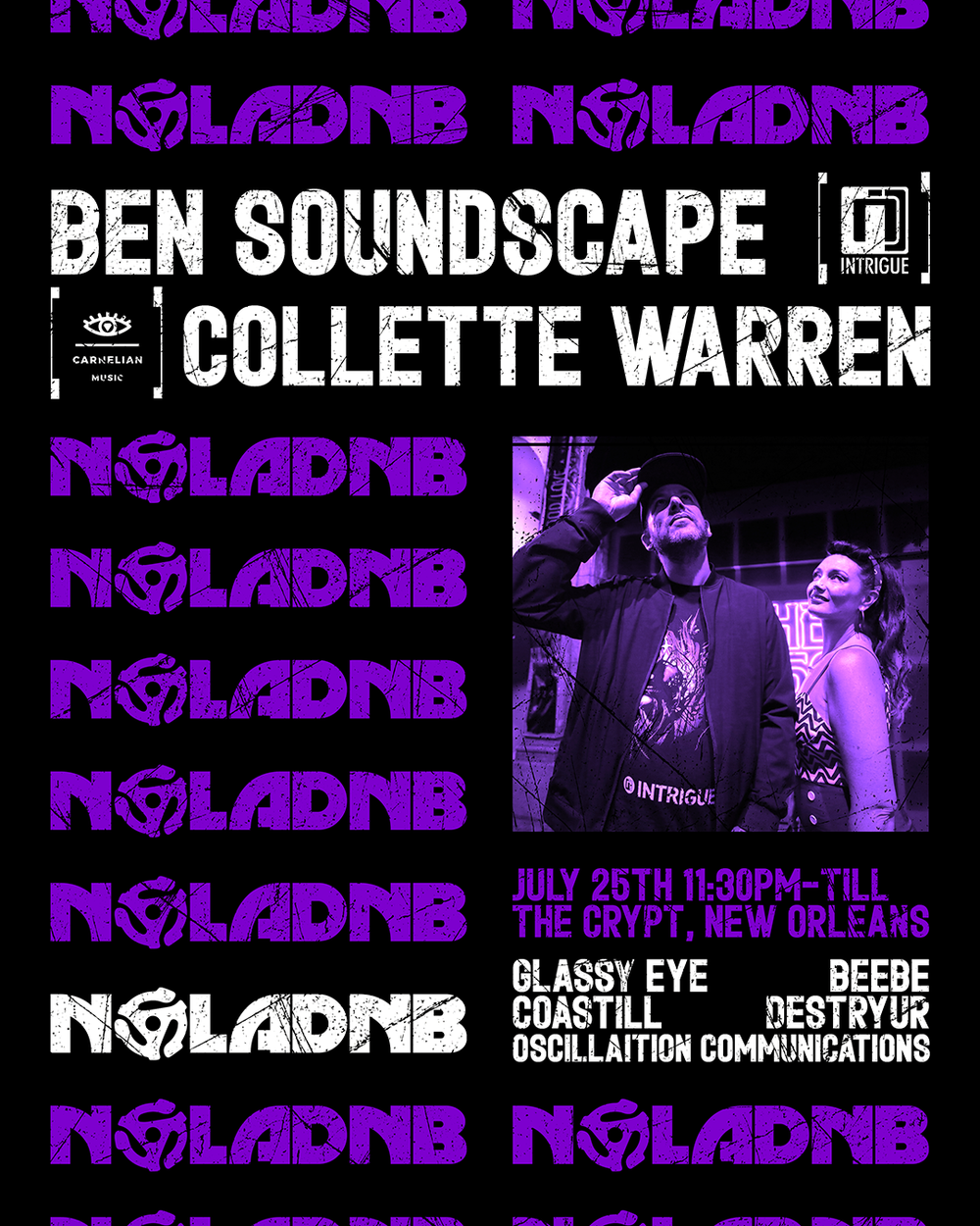 Flyer for Ben Soundscape & Collette Warren - New Orleans