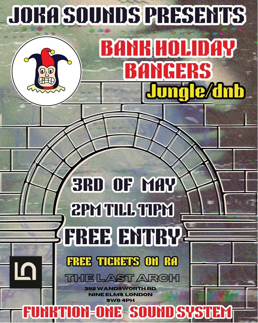 Flyer for (Jungle/DnB) JokaSounds presents: Bank Holiday Bangers