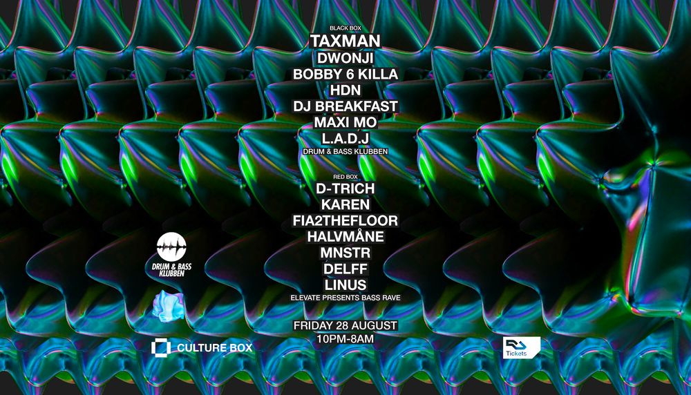 Flyer for Drum & Bass Klubben: Taxman + Drum & Bass Klubben / Elevate presents Bass Rave