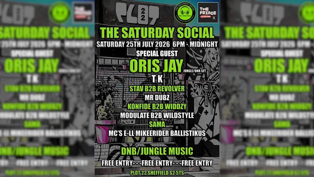 Flyer for Fringe at Tramlines: The Saturday Social