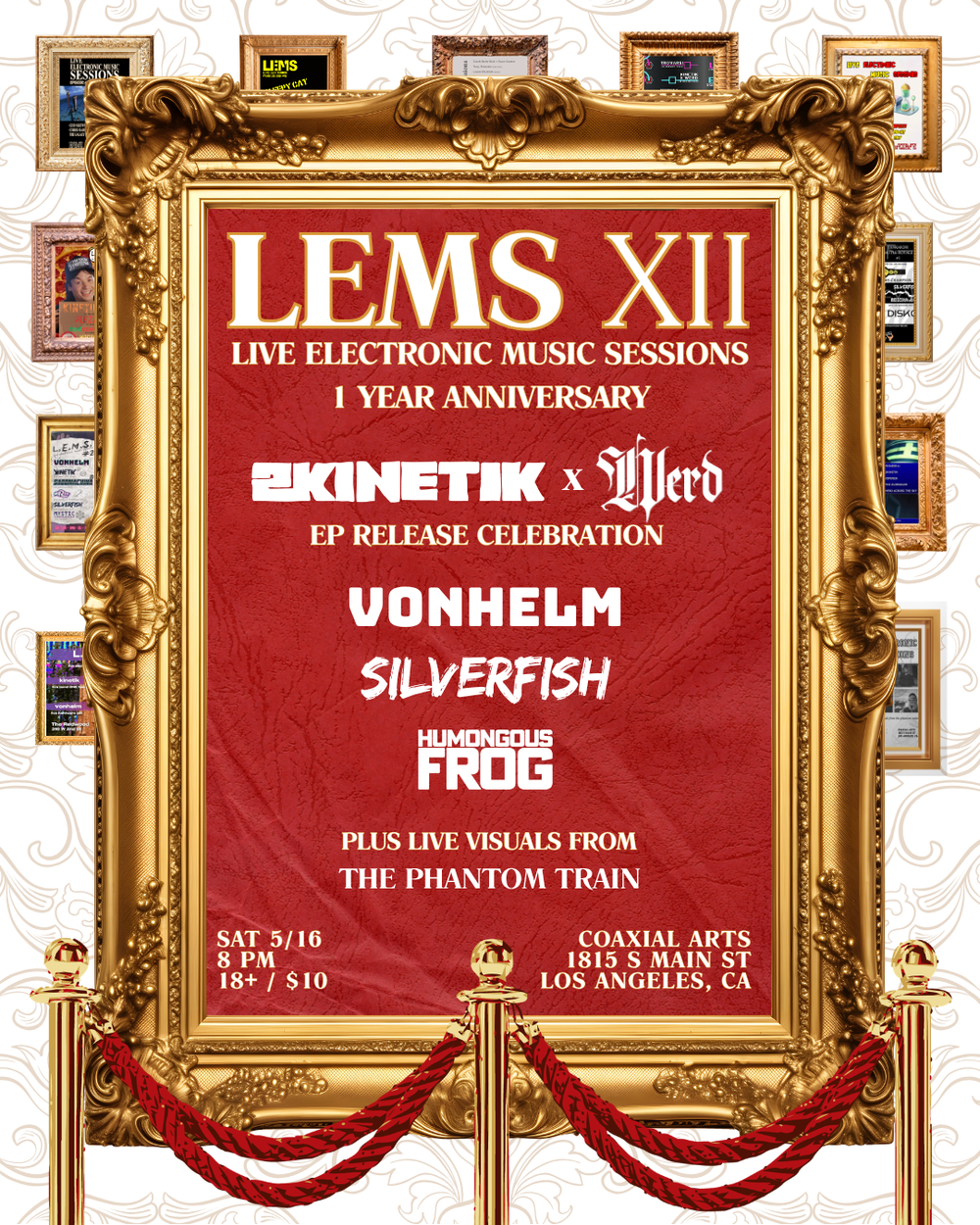 Flyer for Live Electronic Music Sessions 1 Year Anniversary