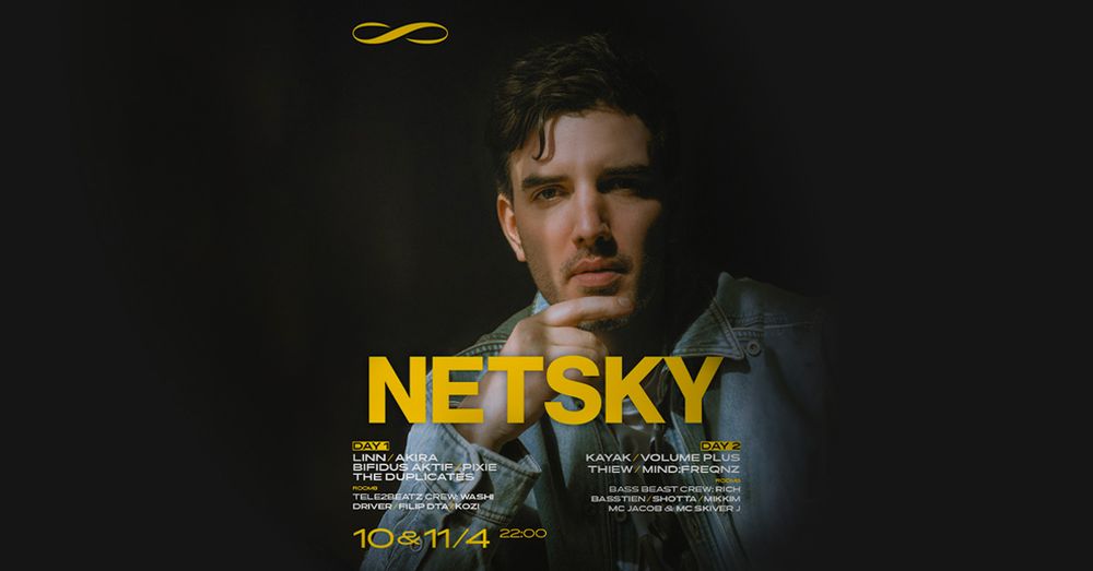 Flyer for Netsky WEEKENDER ∞ ROXY Prague
