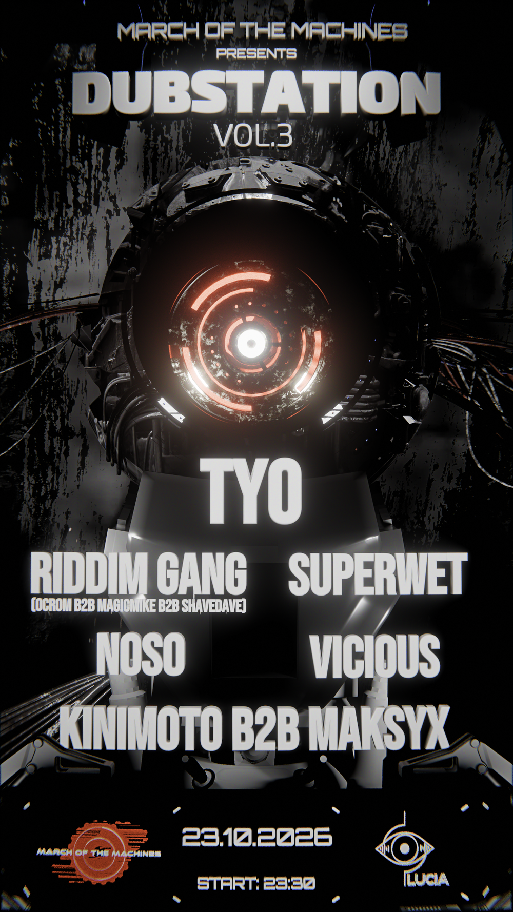 Flyer for DUBSTATION VOL. 3