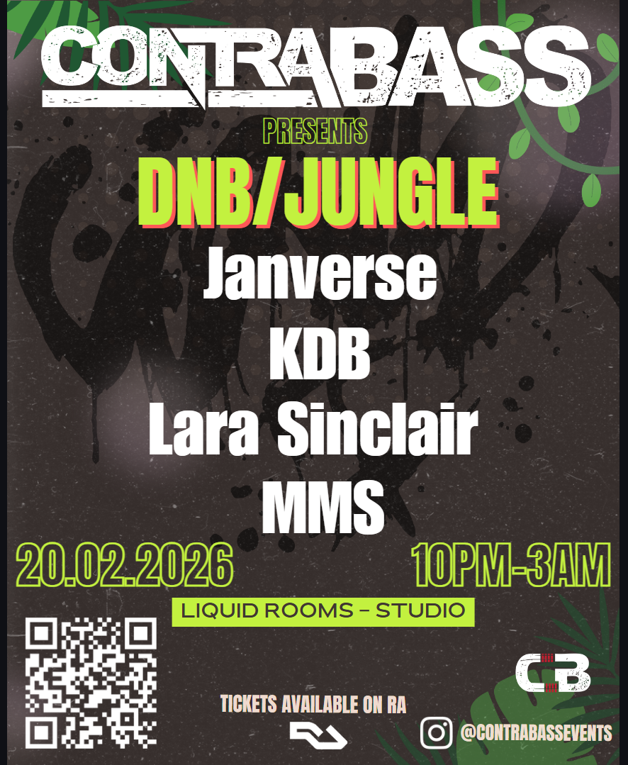Flyer for Contrabass // DnB & Jungle // 5 Hour Special