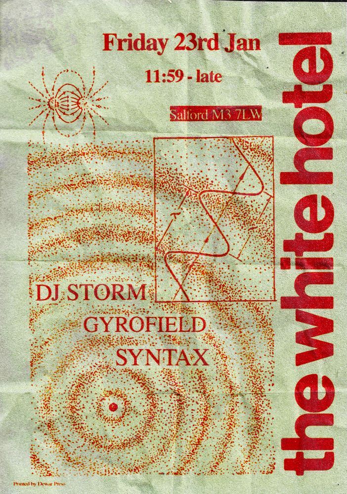 Flyer for DJ Storm / gyrofield / Syntax