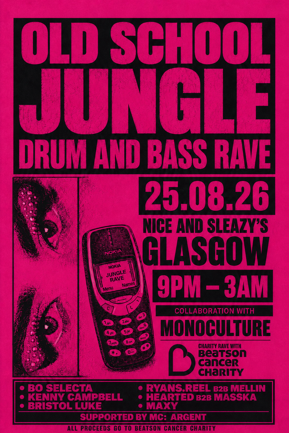 Flyer for OLD SCHOOL JUNGLE / DRUM AND BASS RAVE - RAVEGLA