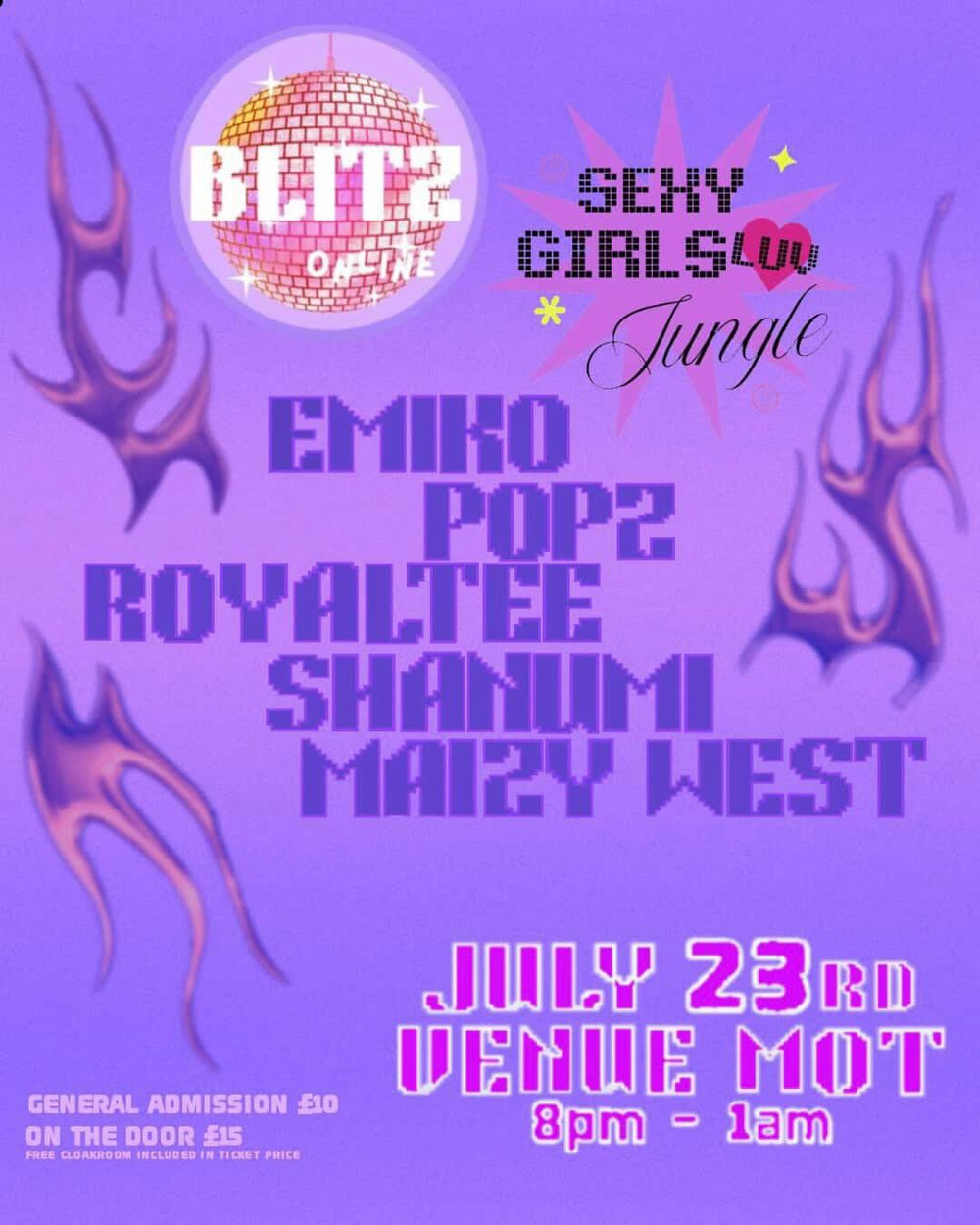 Flyer for Sexy Girls Luv Jungle X BLITZ