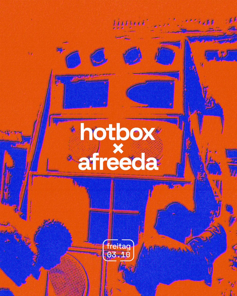 Flyer for hotbox × afreeda
