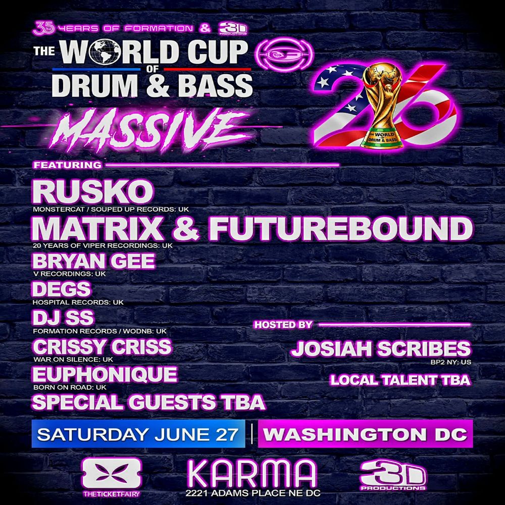 Flyer for The World Cup of Drum & Bass MASSIVE