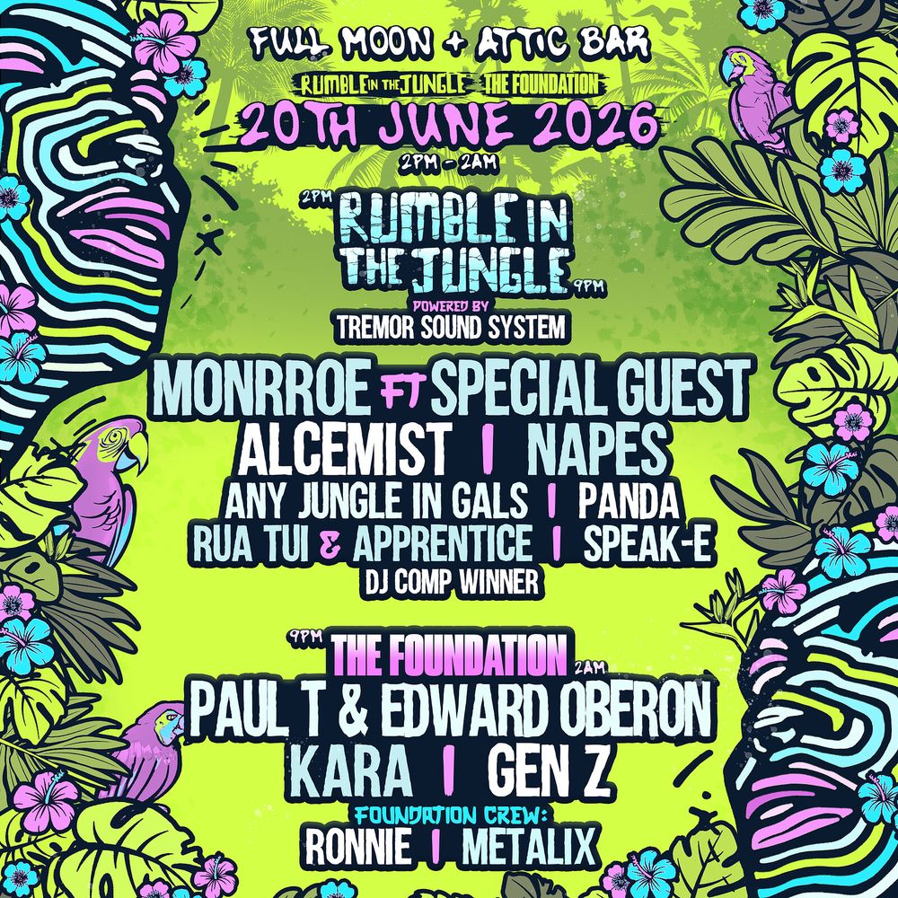 Flyer for Rumble in the Jungle x The Foundation Yard Party